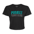 WOMENS BLACK CROPPED TEE - FIGHT ADDICTION