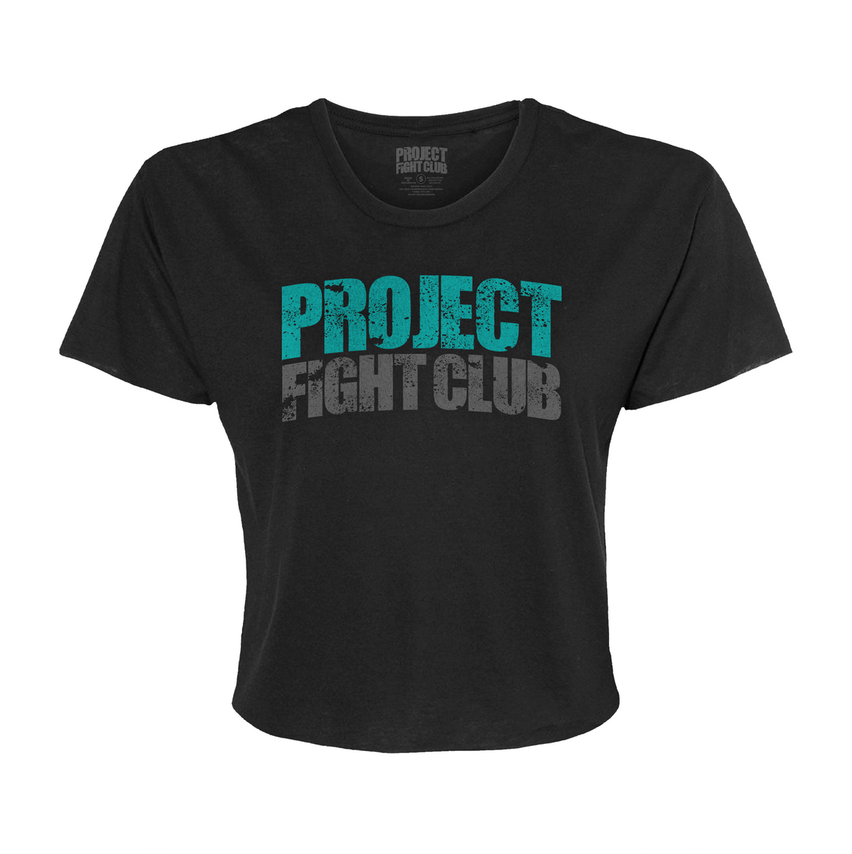 WOMENS BLACK CROPPED TEE - FIGHT ADDICTION