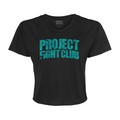 WOMENS BLACK CROPPED TEE #2 - FIGHT ADDICTION