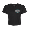 WOMENS BLACK CROPPED TEE #3 - FIGHT ADDICTION