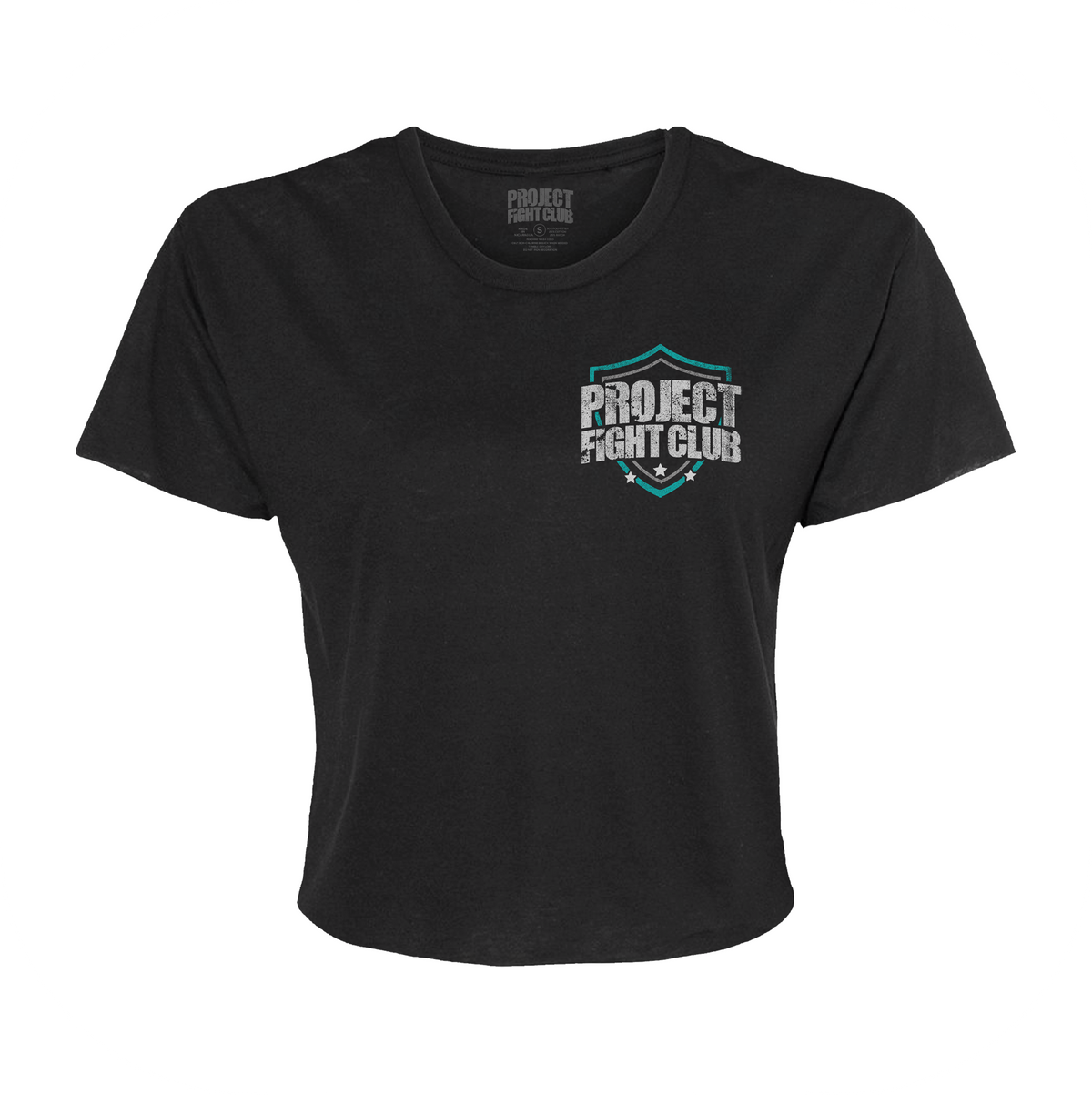 WOMENS BLACK CROPPED TEE #3 - FIGHT ADDICTION