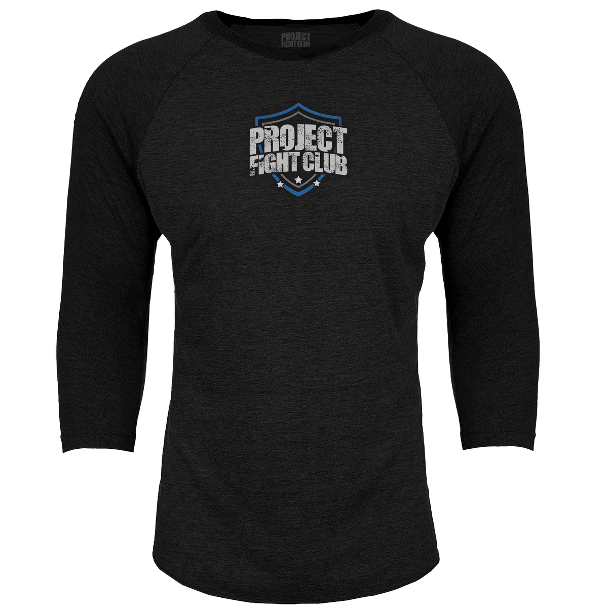 BLACK BASEBALL TEE - SUPPORT POLICE