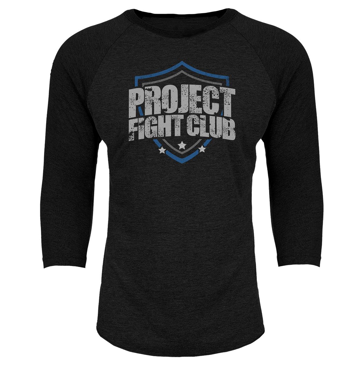 BLACK BASEBALL TEE #2 - SUPPORT POLICE