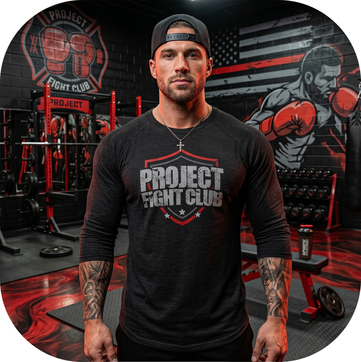 BLACK BASEBALL TEE #2 - HONOR FIREFIGHTERS & EMTs