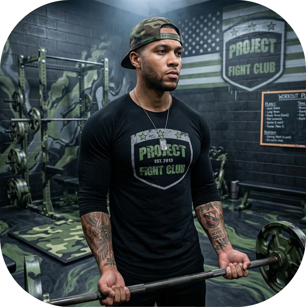 BLACK BASEBALL TEE 3 - HONOR SOLDIERS & VETERANS