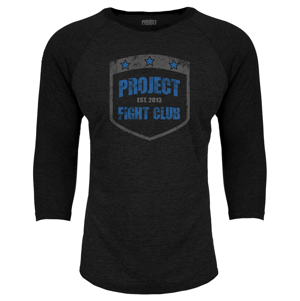 BLACK BASEBALL TEE #3 - SUPPORT POLICE
