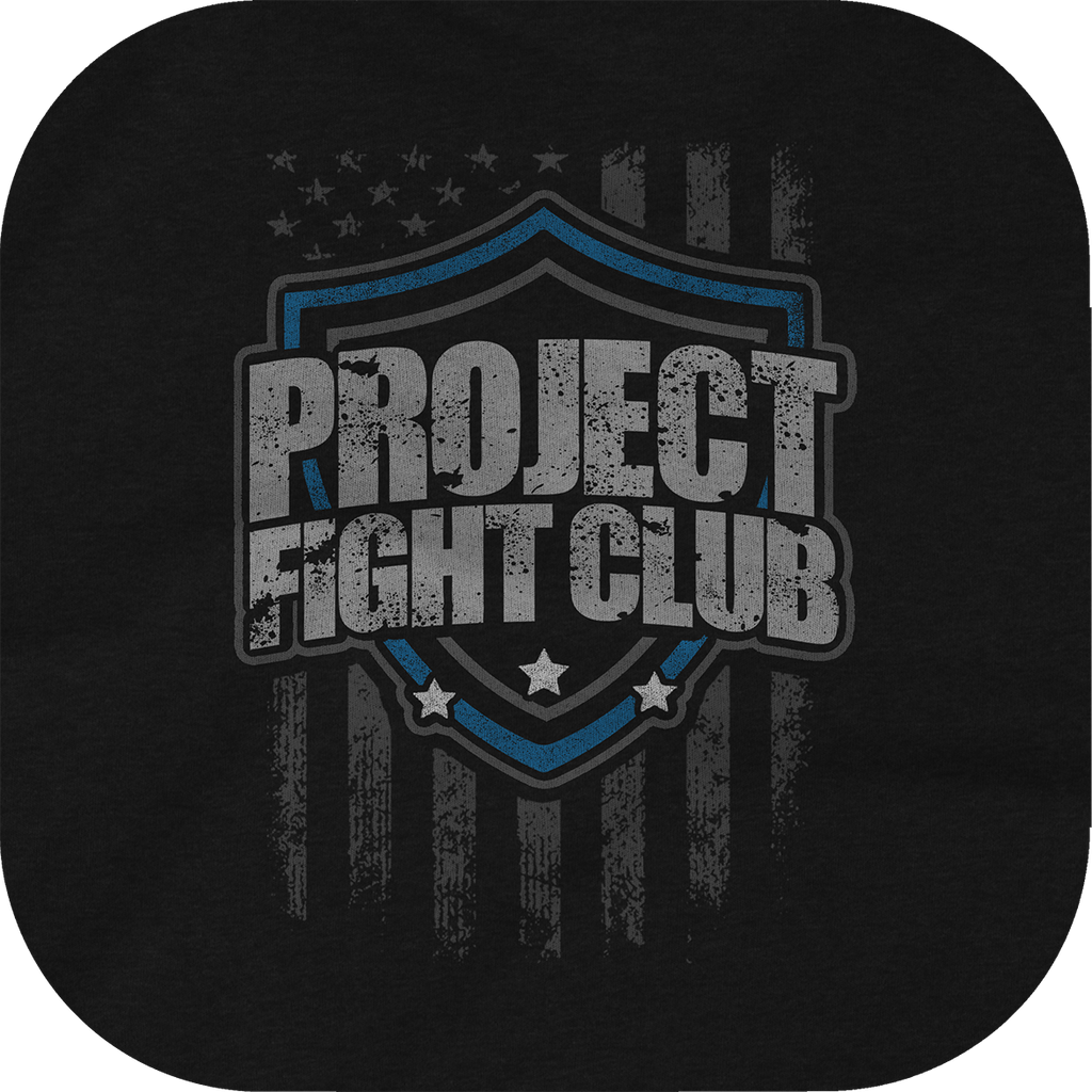 BLACK BASEBALL TEE #6 - SUPPORT POLICE