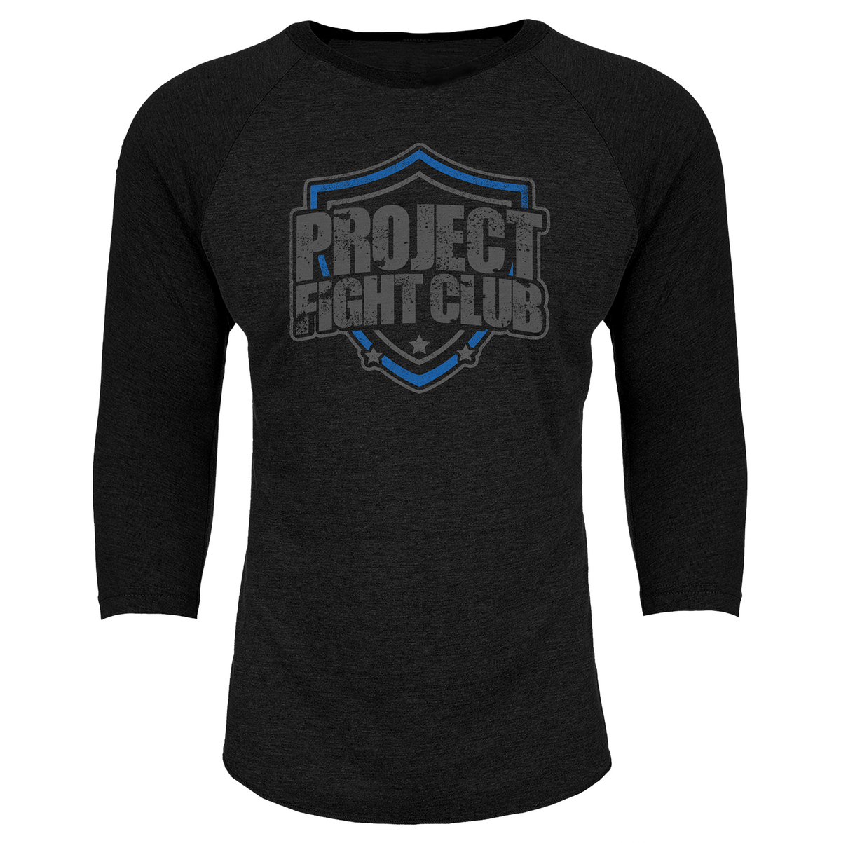 BLACK BASEBALL TEE #5 - SUPPORT POLICE