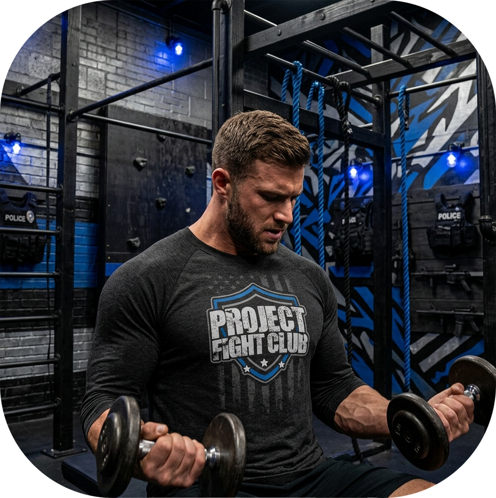 BLACK BASEBALL TEE #6 - SUPPORT POLICE