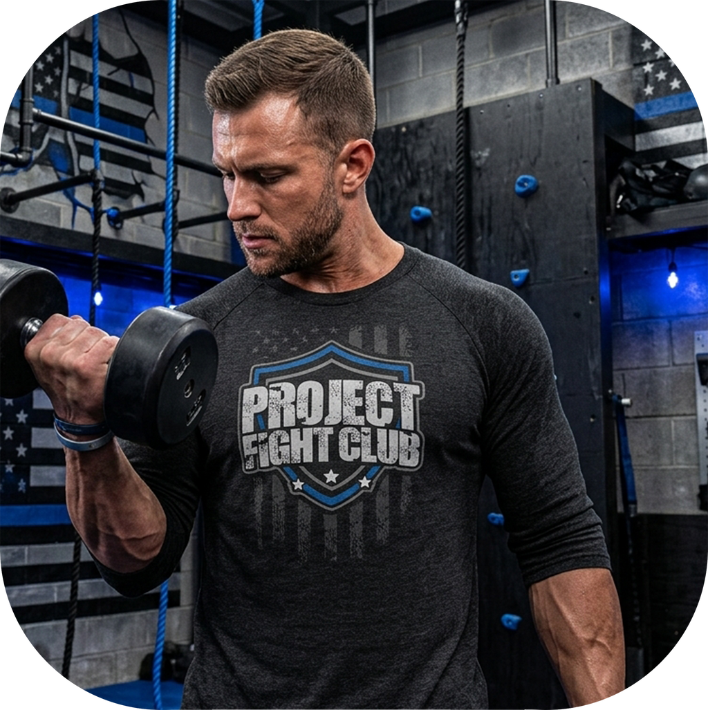 BLACK BASEBALL TEE #6 - SUPPORT POLICE