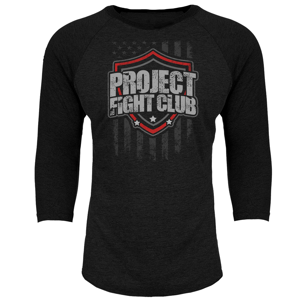 BLACK BASEBALL TEE #6 - HONOR FIREFIGHTERS & EMTs