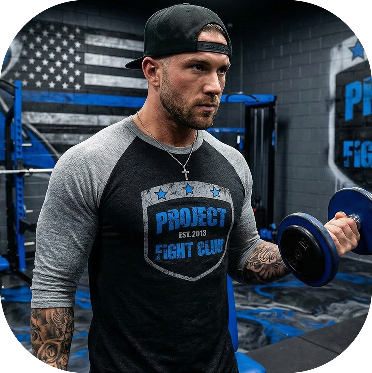 BLACK & GREY BASEBALL TEE #2 - SUPPORT POLICE