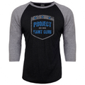 BLACK & GREY BASEBALL TEE #2 - SUPPORT POLICE