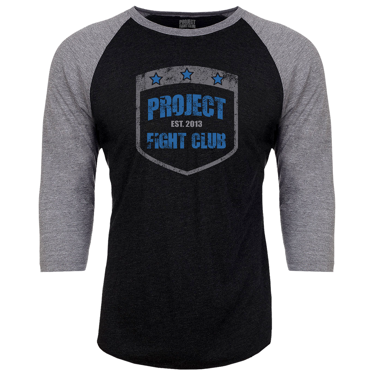 BLACK & GREY BASEBALL TEE #2 - SUPPORT POLICE