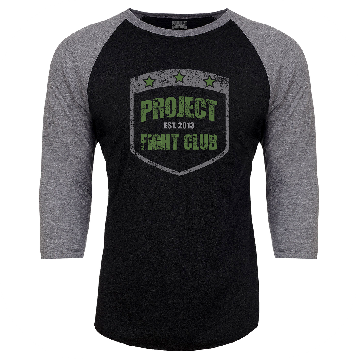 BLACK & GREY BASEBALL TEE 2 - HONOR SOLDIERS & VETERANS
