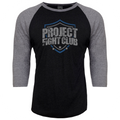BLACK & GREY BASEBALL TEE #3 - SUPPORT POLICE
