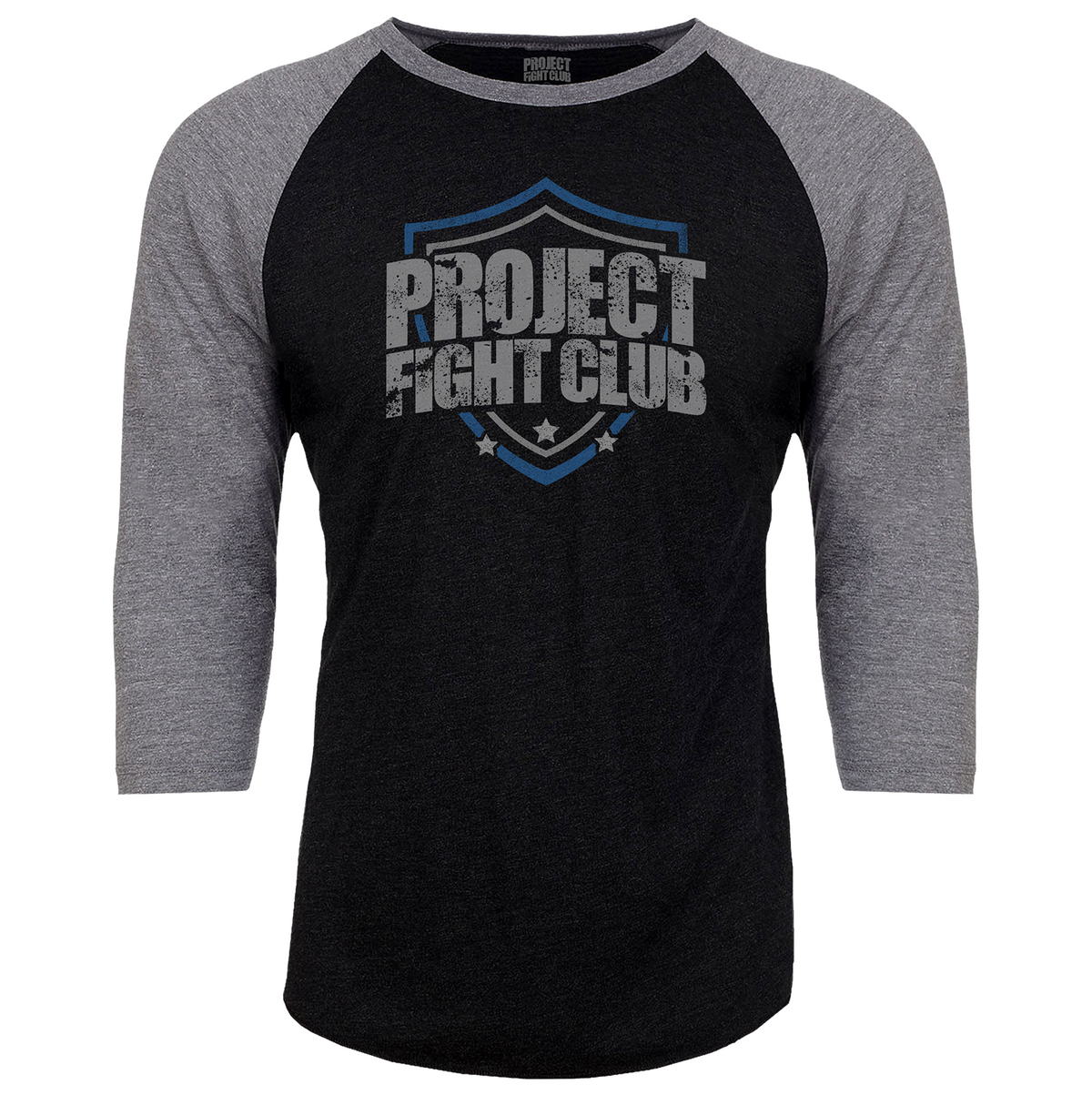 BLACK & GREY BASEBALL TEE #3 - SUPPORT POLICE