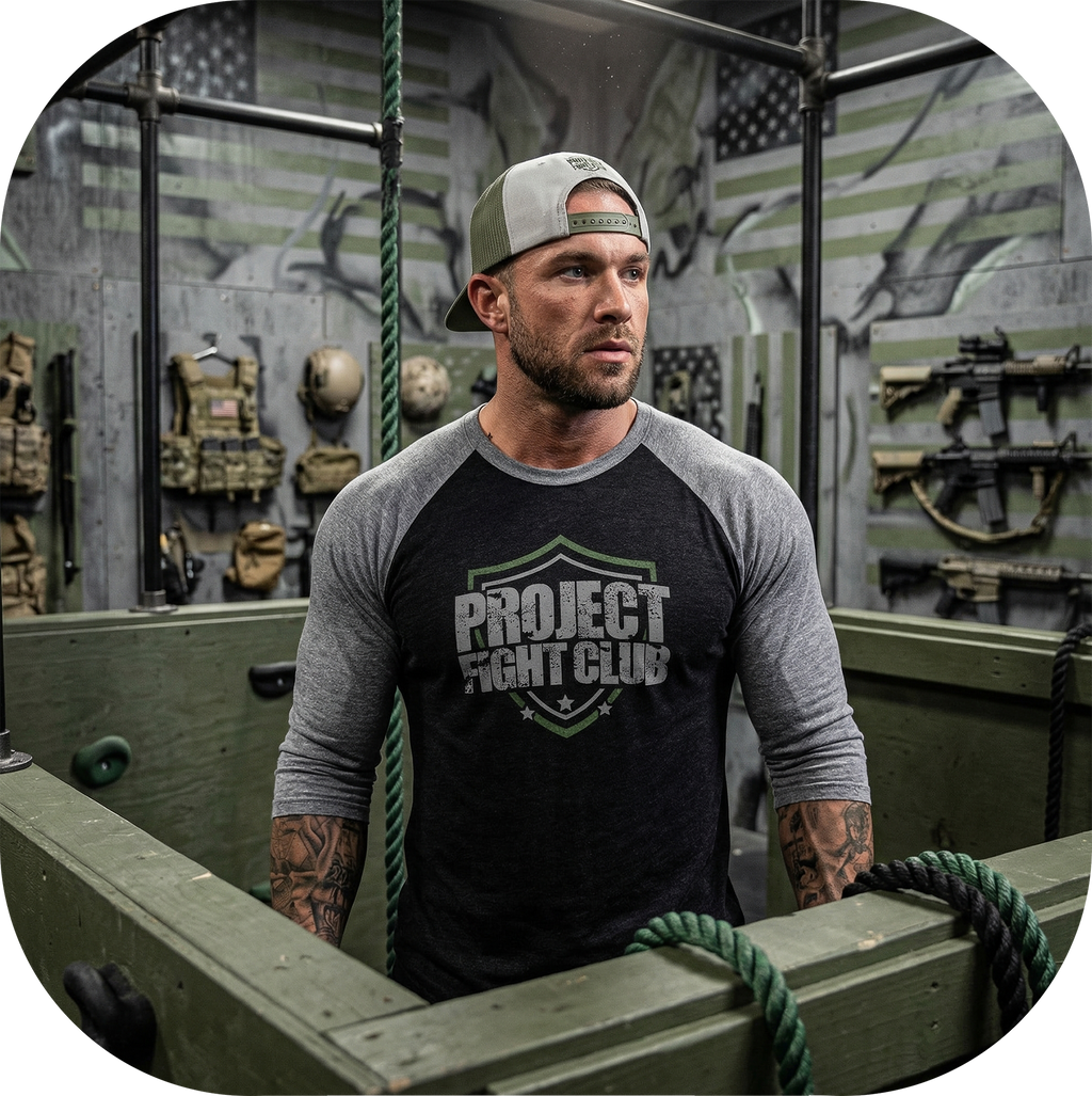 BLACK & GREY BASEBALL TEE 3 - HONOR SOLDIERS & VETERANS