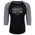 BLACK & GREY BASEBALL TEE 3 - HONOR SOLDIERS & VETERANS