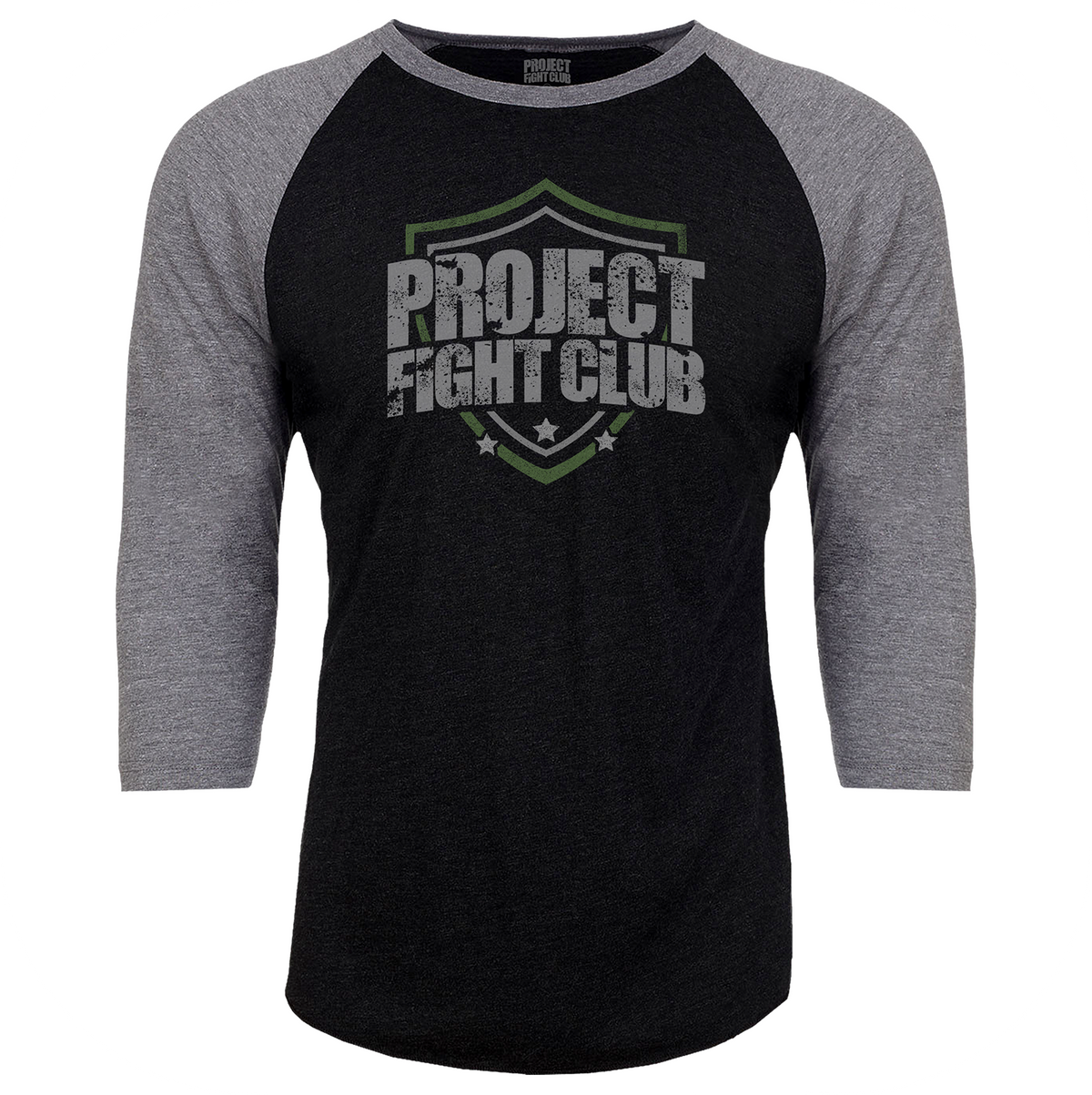 BLACK & GREY BASEBALL TEE 3 - HONOR SOLDIERS & VETERANS