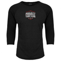 BLACK 3/4 SLEEVE BASEBALL TEE - HONOR FIREFIGHTERS & EMTs