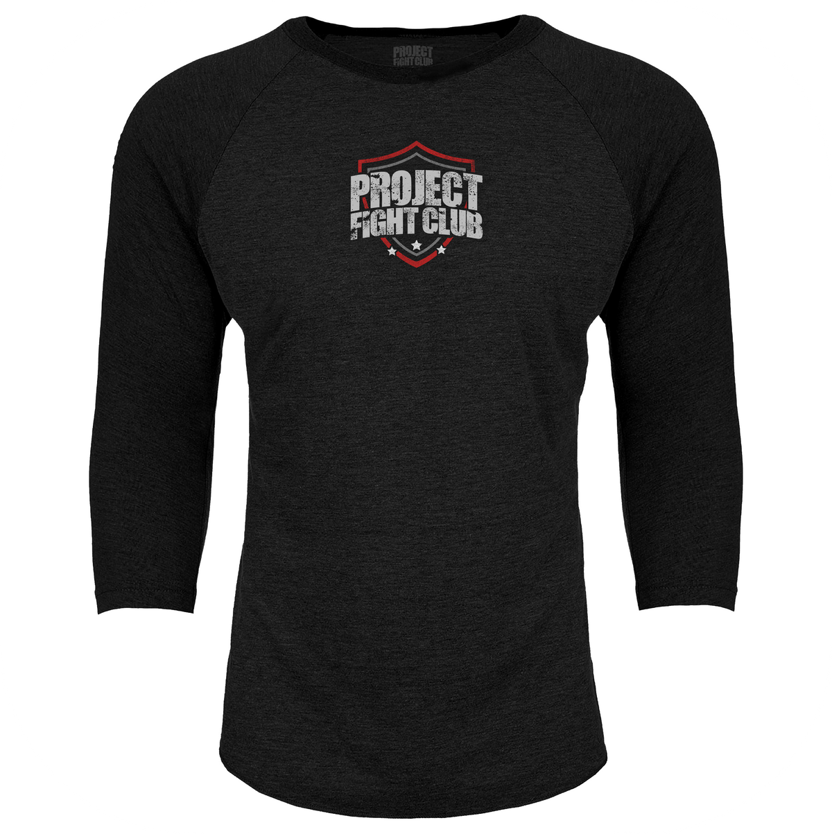 BLACK 3/4 SLEEVE BASEBALL TEE - HONOR FIREFIGHTERS & EMTs