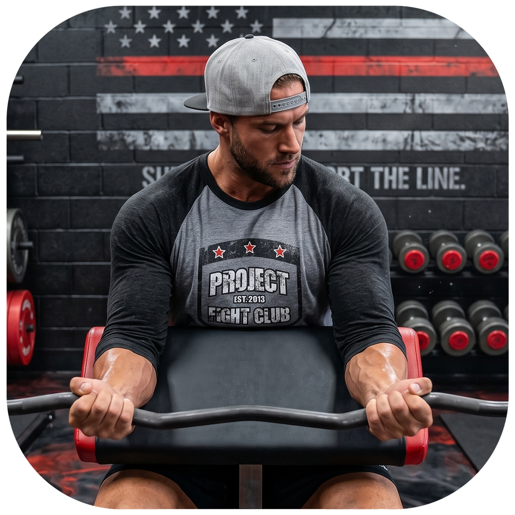 GREY & BLACK BASEBALL TEE #2 - HONOR FIREFIGHTERS & EMTs