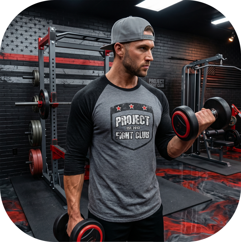 GREY & BLACK BASEBALL TEE #2 - HONOR FIREFIGHTERS & EMTs