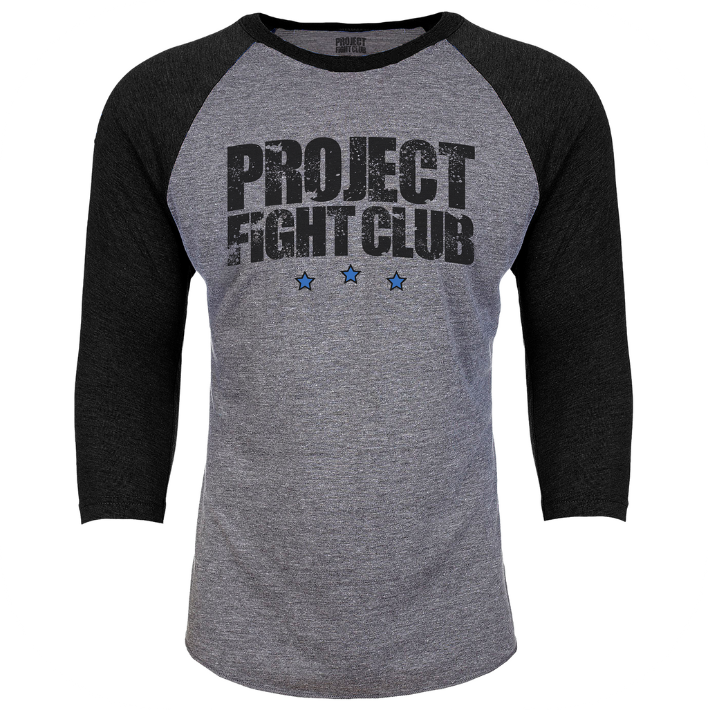 GREY & BLACK BASEBALL TEE #2 - SUPPORT POLICE