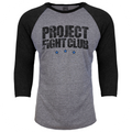 GREY & BLACK BASEBALL TEE #2 - SUPPORT POLICE