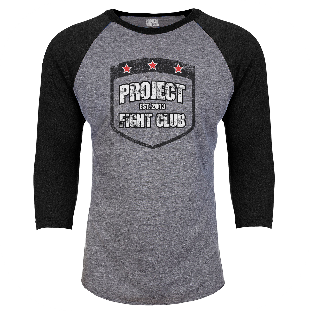 GREY & BLACK BASEBALL TEE #2 - HONOR FIREFIGHTERS & EMTs