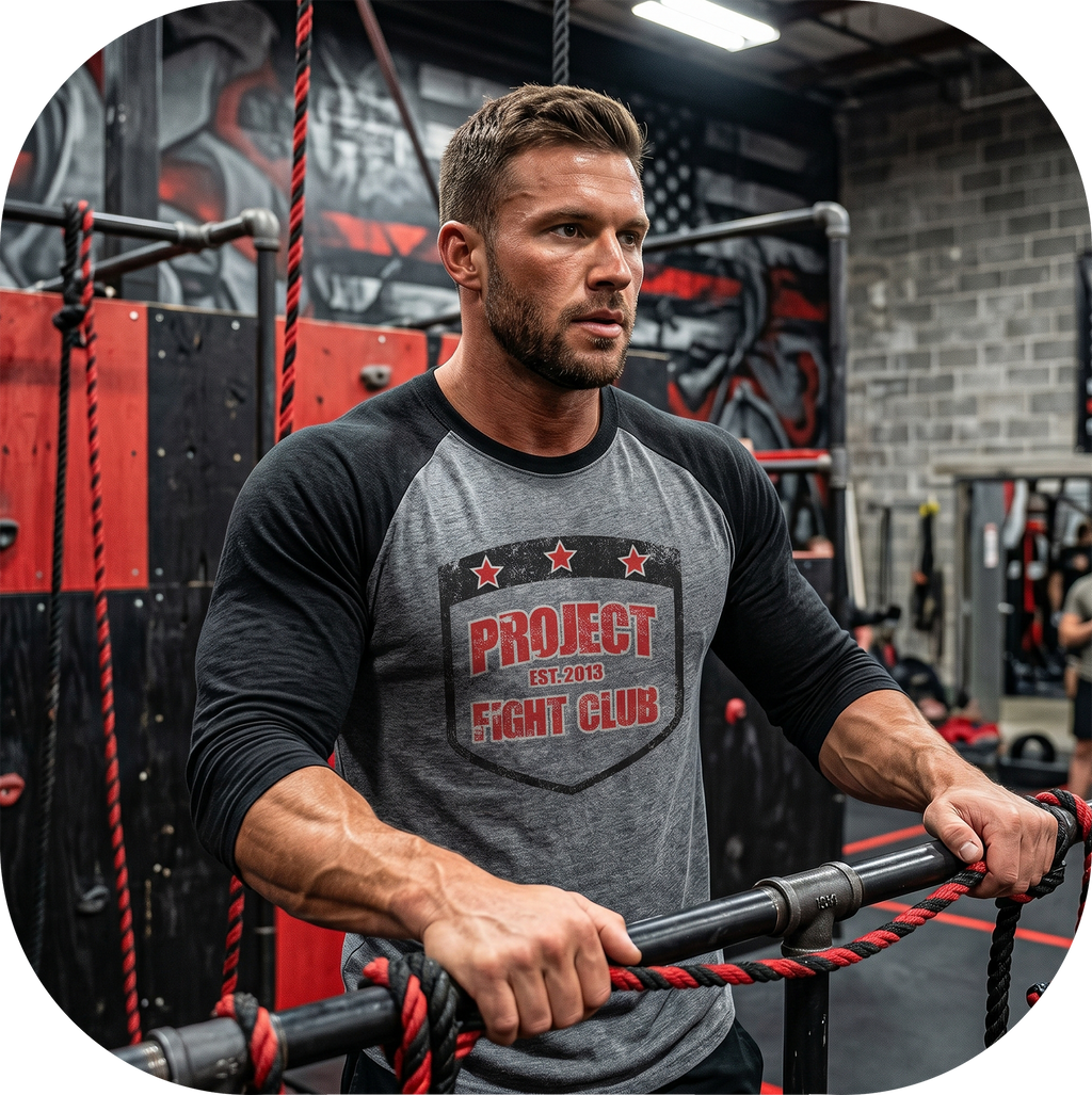 GREY & BLACK BASEBALL TEE - HONOR FIREFIGHTERS & EMTs