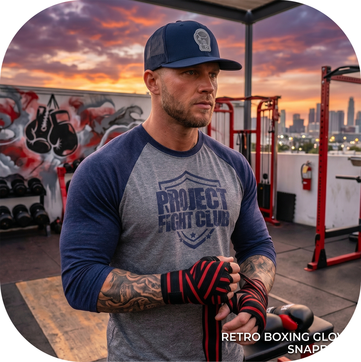 GREY & NAVY BASEBALL TEE - HONOR FIREFIGHTERS & EMTs