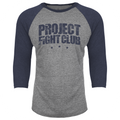 GREY & NAVY BASEBALL TEE - SUPPORT POLICE