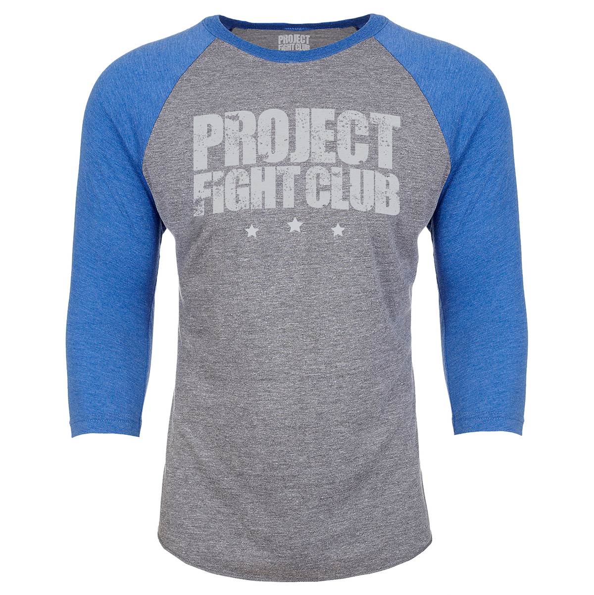 GREY & BLUE BASEBALL TEE #2 - SUPPORT POLICE