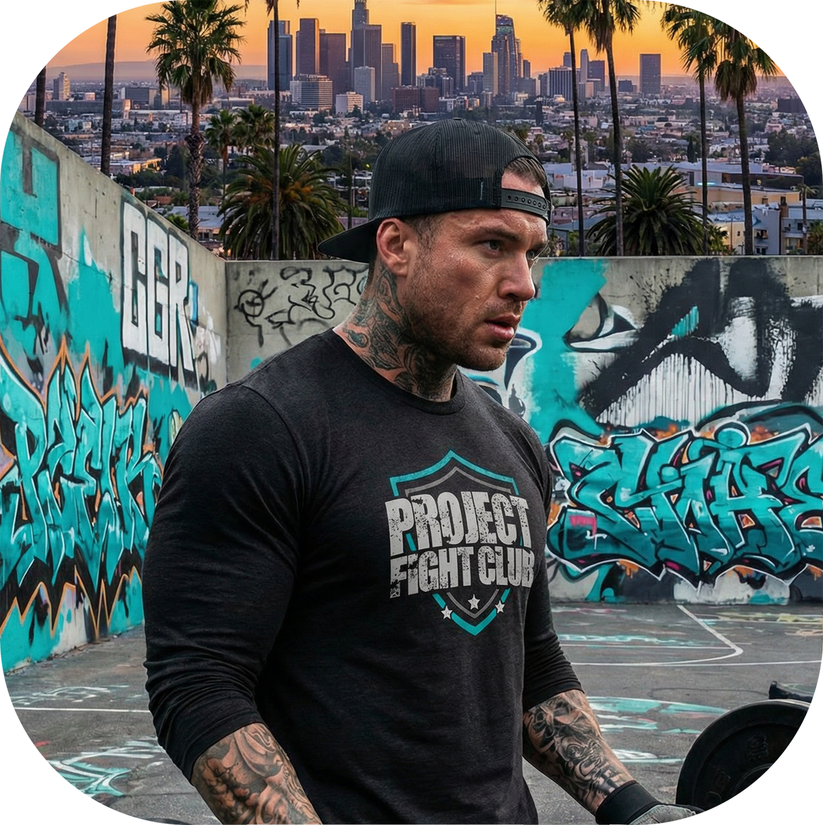 BLACK BASEBALL TEE - FIGHT ADDICTION