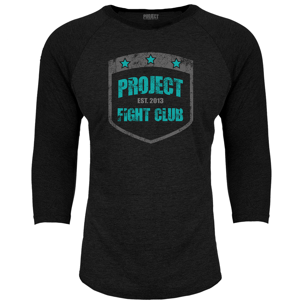 BLACK BASEBALL TEE #3 - FIGHT ADDICTION