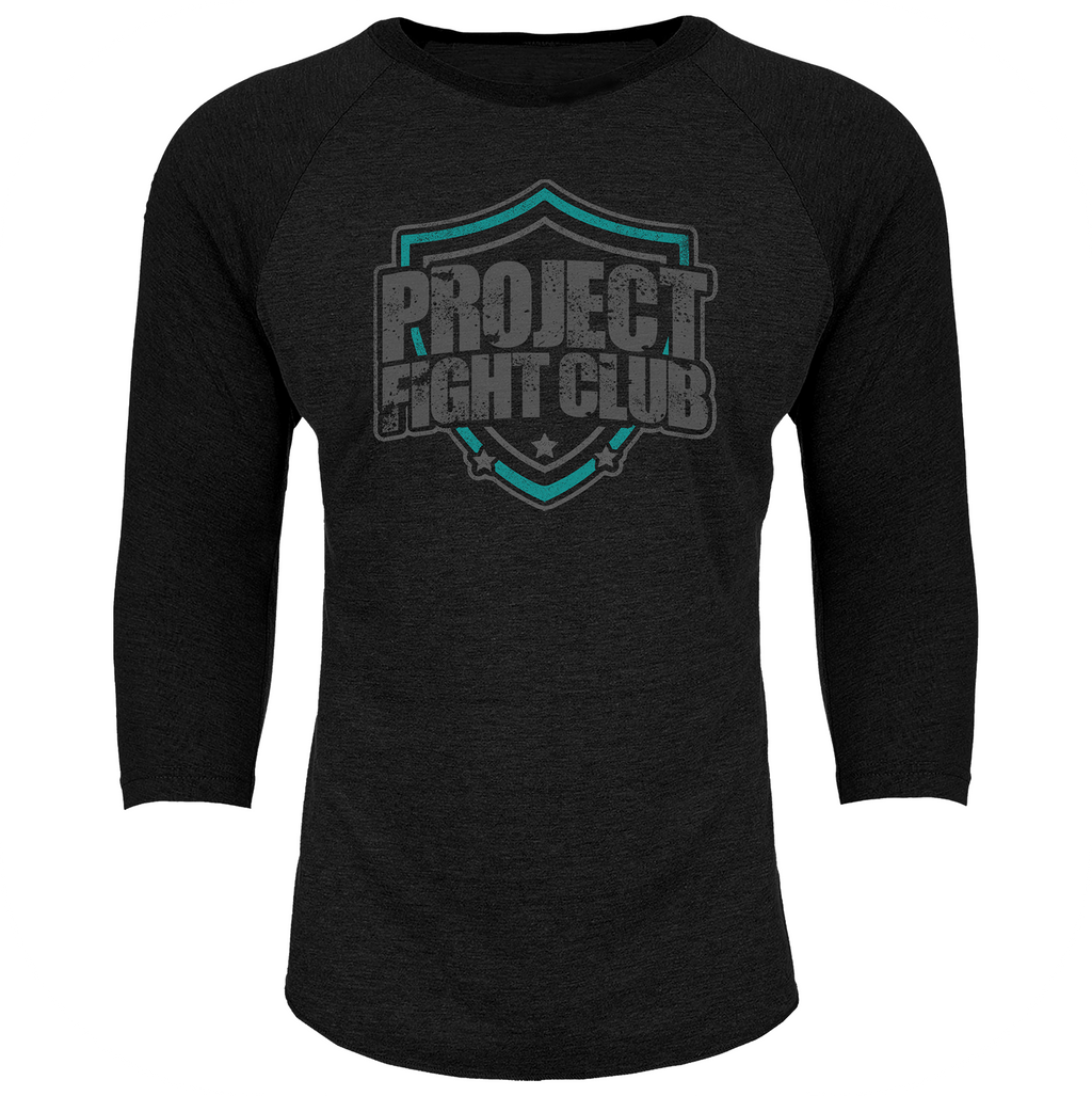 BLACK BASEBALL TEE #5 - FIGHT ADDICTION