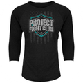 BLACK BASEBALL TEE #6 - FIGHT ADDICTION