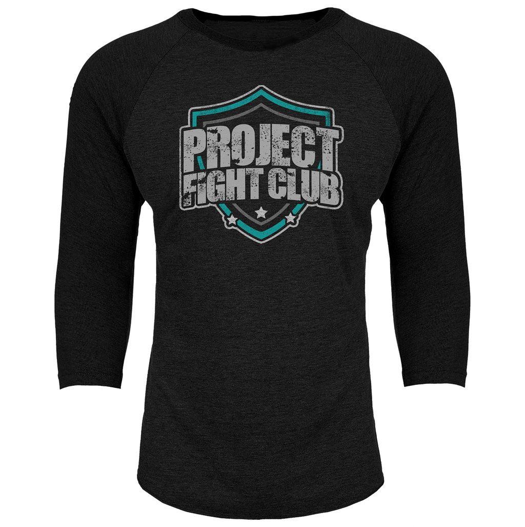 BLACK BASEBALL TEE - FIGHT ADDICTION