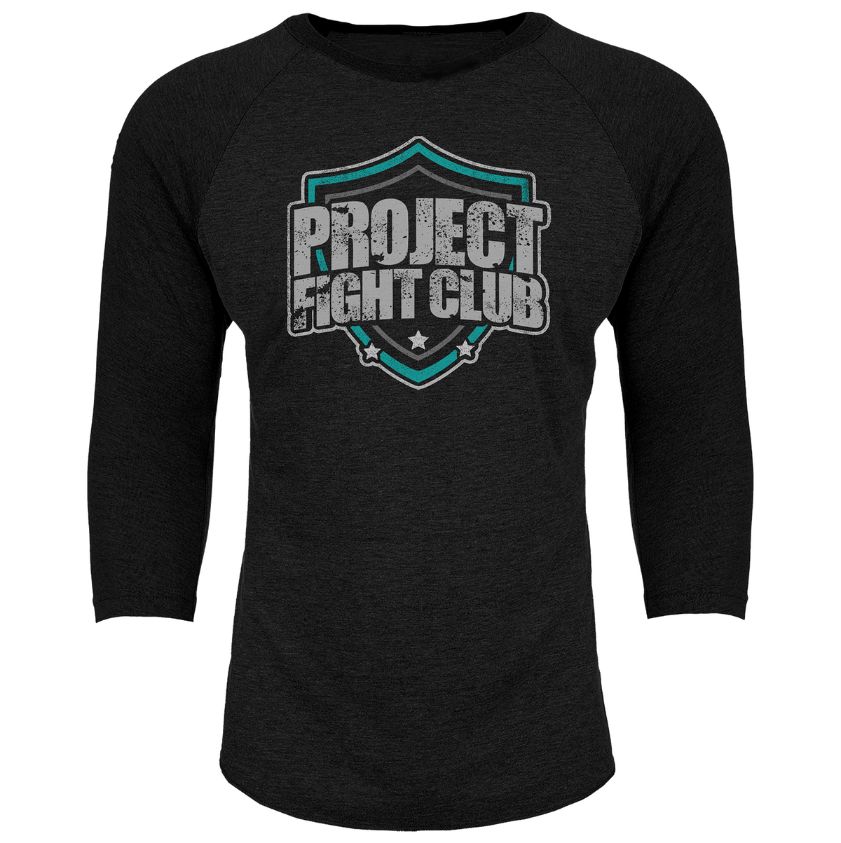 BLACK BASEBALL TEE - FIGHT ADDICTION
