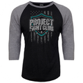 BLACK & GREY BASEBALL TEE - FIGHT ADDICTION