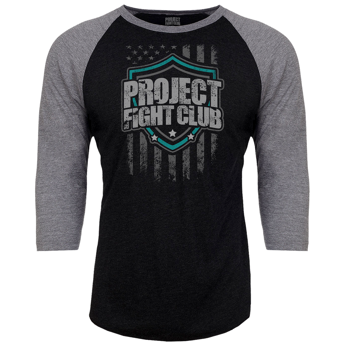 BLACK & GREY BASEBALL TEE - FIGHT ADDICTION