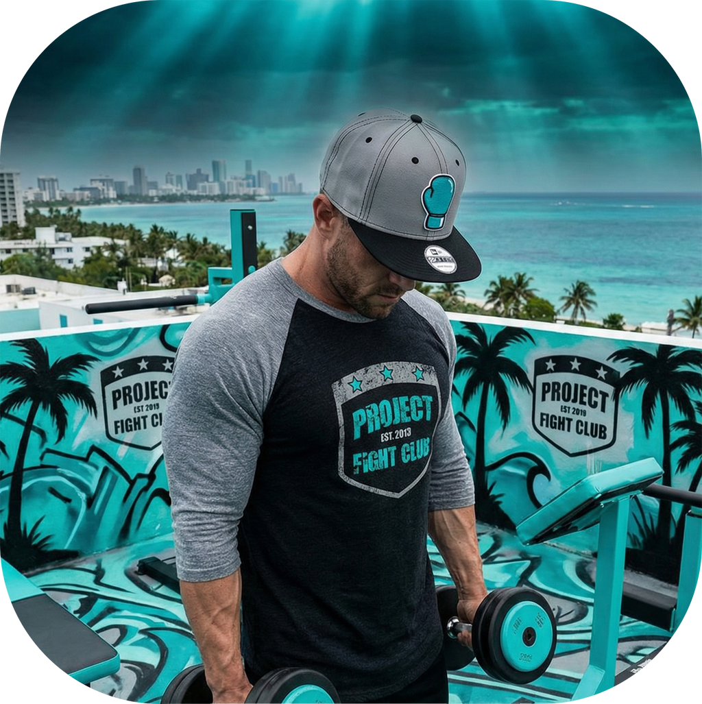 BLACK & GREY BASEBALL TEE #2 - FIGHT ADDICTION
