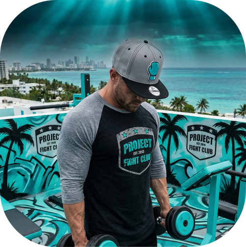 BLACK & GREY BASEBALL TEE #2 - FIGHT ADDICTION