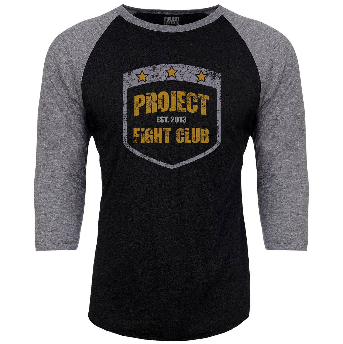BLACK & GREY BASEBALL TEE #2 - PROTECT ANIMALS & WILDLIFE