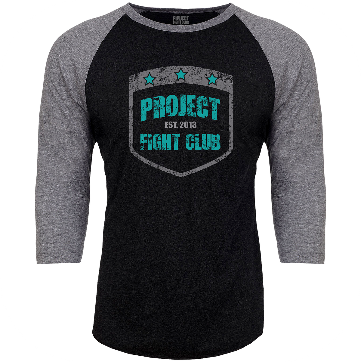 BLACK & GREY BASEBALL TEE #2 - FIGHT ADDICTION