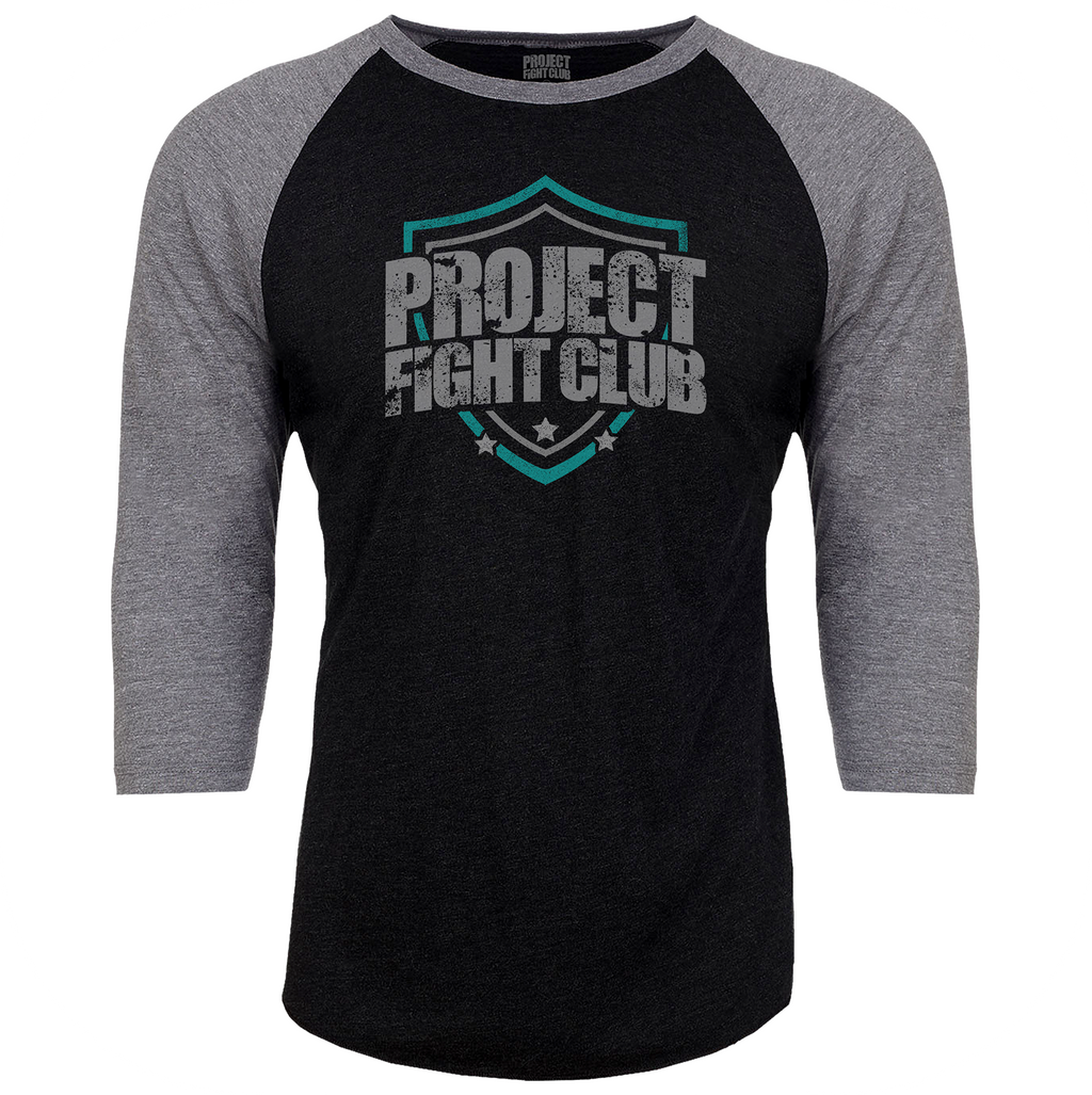 BLACK & GREY BASEBALL TEE #3 - FIGHT ADDICTION