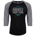 BLACK & GREY BASEBALL TEE #3 - FIGHT ADDICTION