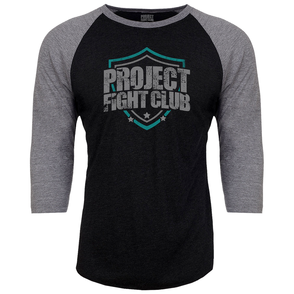 BLACK & GREY BASEBALL TEE #3 - FIGHT ADDICTION